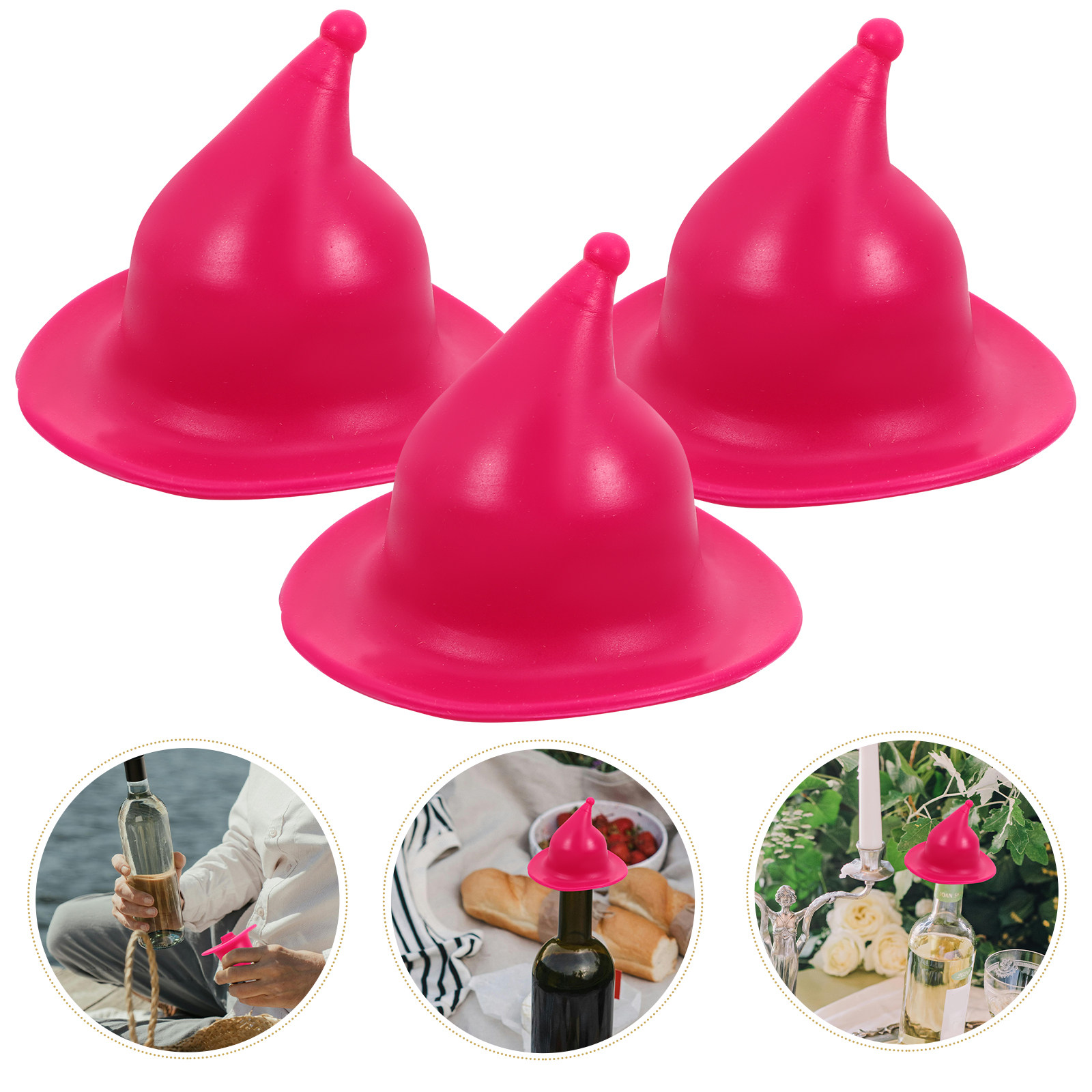 Wine Beer Hat - 4 tappi in silicone per bottiglie