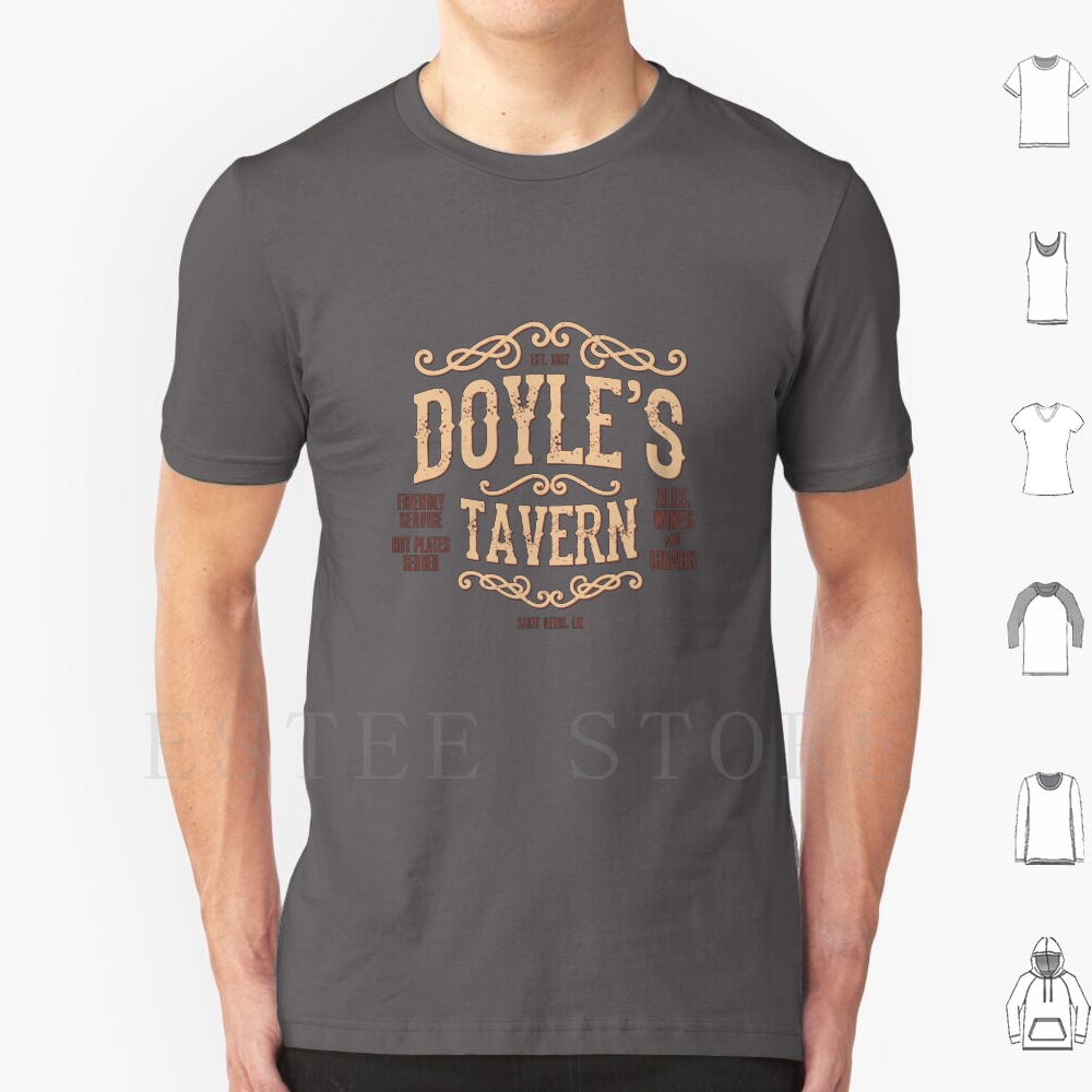 Whisky Beer And Wine - Doyle's Tavern T Shirt Stampa Cotone